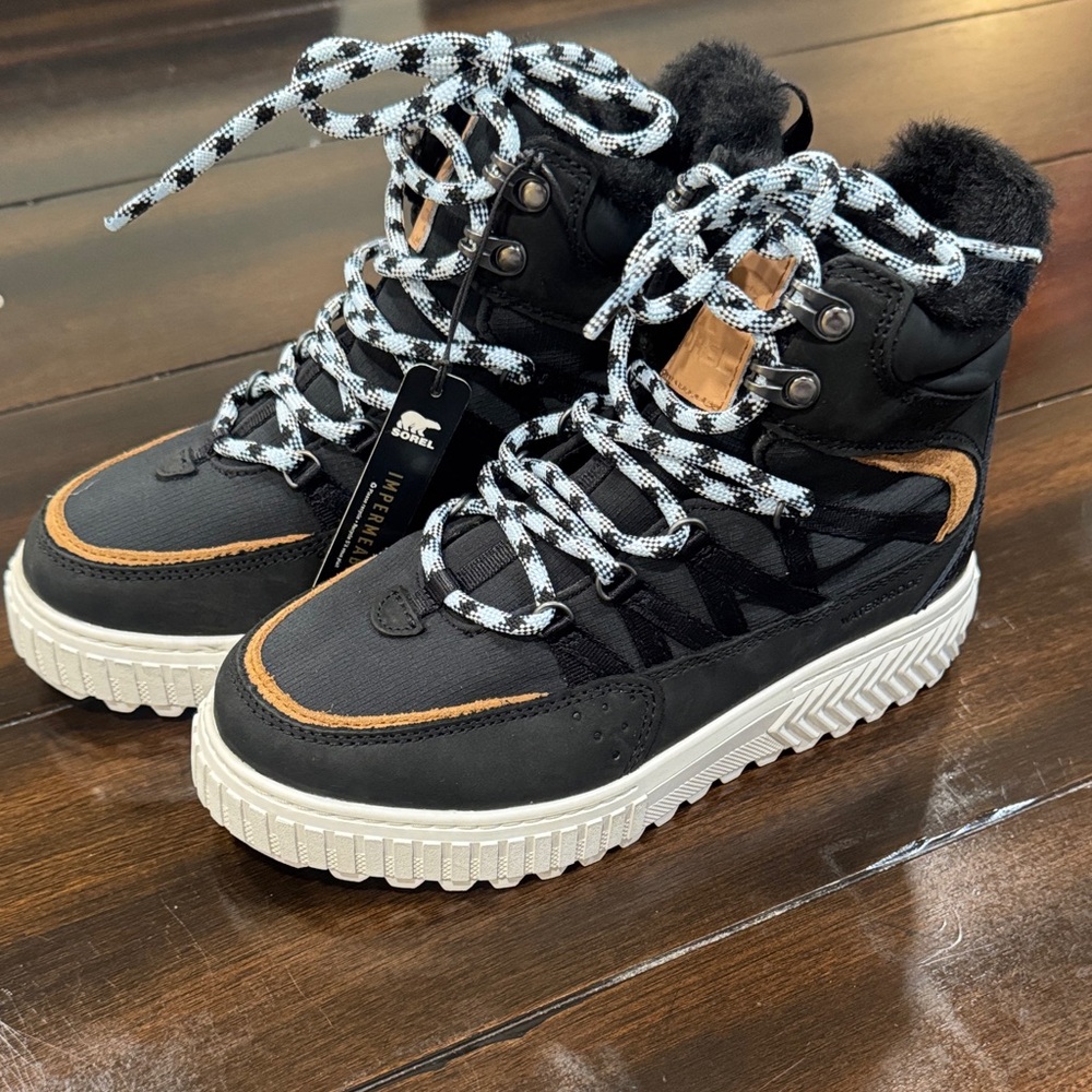 Sorel One Ave Trek Faux Fur Trim Waterproof Sneaker Boot - Picture 1 of 6